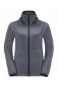 Jack Wolfskin KOLBENBERG HOODED FZ W (dolphin)