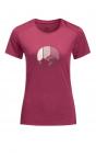 Jack Wolfskin CROSSTRAIL GRAPHIC T W (sangria red)