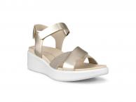 Ecco FLOWT WEDGE LX CR LEA SANDALE W (pure white gold)