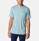 Columbia TECH TRAIL GRAPHIC TEE M (stone blue, slopes graphic)