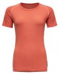 Devold LAUPAREN MERINO 190 WOMEN BASE TEE (coral)