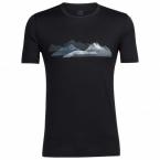 Icebreaker M 150 TECH LITE SS TEE MISTY PEAKS (Black)
