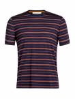 Icebreaker M WAVE SS TEE STRIPE (midnight navy/grape)