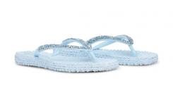 Ilse Jacobsen CHEERFUL 03G FLIP FLOPS mit Glittersteinen (blue bell)