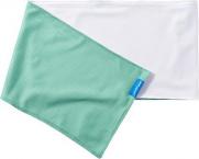 N-rit COOL TOWEL DOUBLE (double white / green)