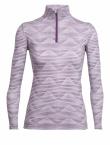 Icebreaker  WMNS OASIS LS HALF ZIP DIAMOND LINE  (Silk Hthr/Eggplant)
