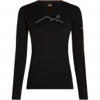 Icebreaker W 200 OASIS LS CREWE RAINER RIDGE (black)
