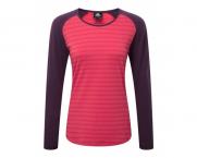 Mountain Equipment REDLINE LS TEE W (pinkstripe/blackberry)