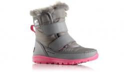 Sorel CHILDRENS WHITNEY STRAP BOOT (quarry/ultra pink)