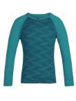 Icebreaker KIDS 200 OASIS LS CREWE CURVE (Kingfisher/Arctic Teal)