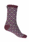 Sorgenfri Sylt IRMA TILE FLOWER Socken (plum)