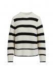 Coster Copenhagen STRICKPULLOVER GESTREIFT W (cream black stripe)