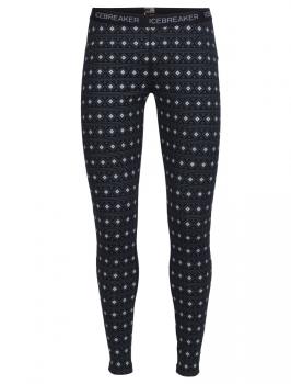 Icebreaker  WMNS OASIS LEGGINGS ALIGN  (Black/Snow/Black)