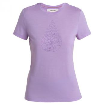 Icebreaker W 150 TECH LITE III SHIRT HIKE PATH (purple gaze)