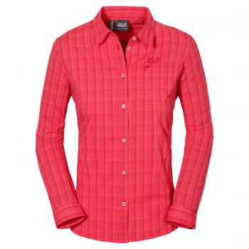 Jack Wolfskin CENTAURA FLEX SHIRT W (hibiscus red checks)