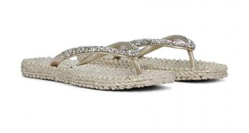 Ilse Jacobsen CHEERFUL 03G FLIP FLOPS mit Glittersteinen (platin)