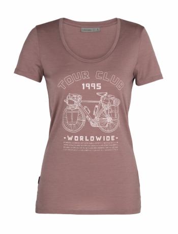Icebreaker WMNS TECH LITE SS SCOOP TOUR CLUB 1995 (suede)
