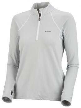  Columbia WOMEN'S BASELAYER HEAVYWEIGHT LS 1/2 ZIP (cool grey)