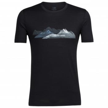 Icebreaker M 150 TECH LITE SS TEE MISTY PEAKS (Black)