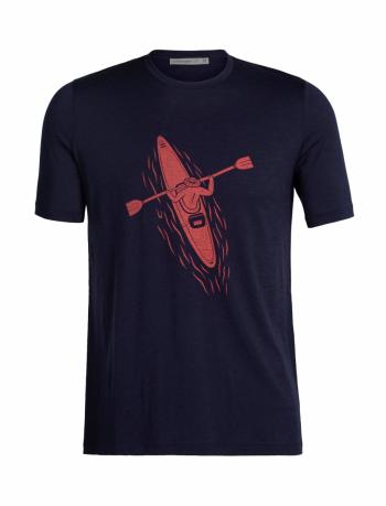 Icebreaker M TECH LITE II SS TEE PADDLE LINES (midnight navy)