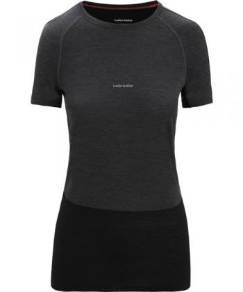 Icebreaker W 125 ZONEKNIT SS CREW (jet hthr/black/metro hthr)