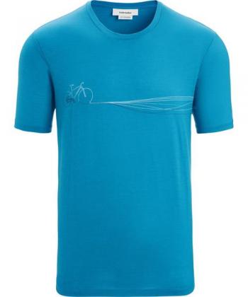 Icebreaker M TECH LITE II SS TEE CADENCE PASS (geo blue)