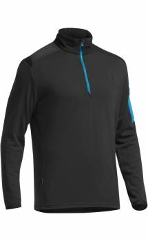 Icebreaker  MENS TUNDRA LS HALF ZIP (Black/Black/Aegean)