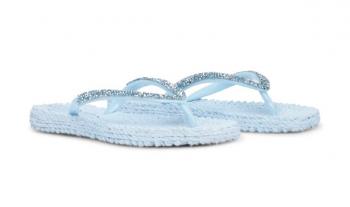 Ilse Jacobsen CHEERFUL 03G FLIP FLOPS mit Glittersteinen (blue bell)