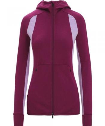 Icebreaker MERINO QUANTUM ZONEKNIT LS HOODIE W (go berry/purple gaze/cb)