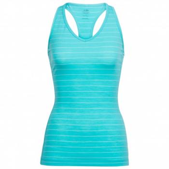 Icebreaker WMNS SPRITE TANK (Lagoon/DEW/Stripe)