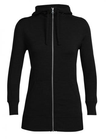 Icebreaker WMNS DIA LS ZIP HOOD (Black)