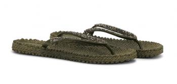 Ilse Jacobsen CHEERFUL 03G FLIP FLOPS mit Glittersteinen (army)