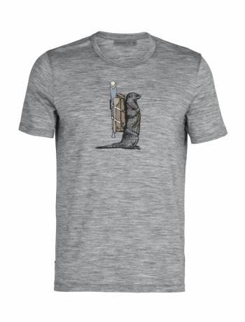 Icebreaker M 150 TECH LITE SS TEE OTTER PADDLE (metro hthr)