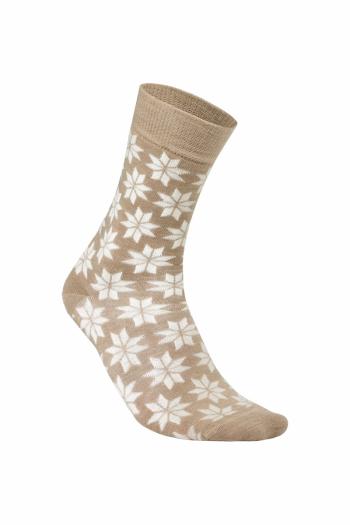 Ivanhoe of Sweden WOOL SOCK SNOWFLAKE (sand)