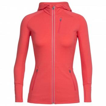 Icebreaker WMNS QUANTUM LS ZIP HOOD (poppy red)