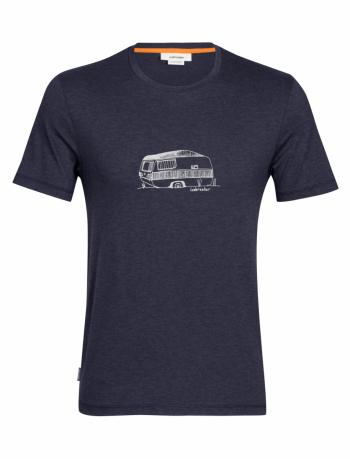 Icebreaker M CENTRAL CLASSIC SS TEE CARAVAN (midnight navy)