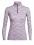 Icebreaker  WMNS OASIS LS HALF ZIP DIAMOND LINE  (Silk Hthr/Eggplant)