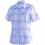 Maier Sports SANA SS BLUSE W (blue/white check)